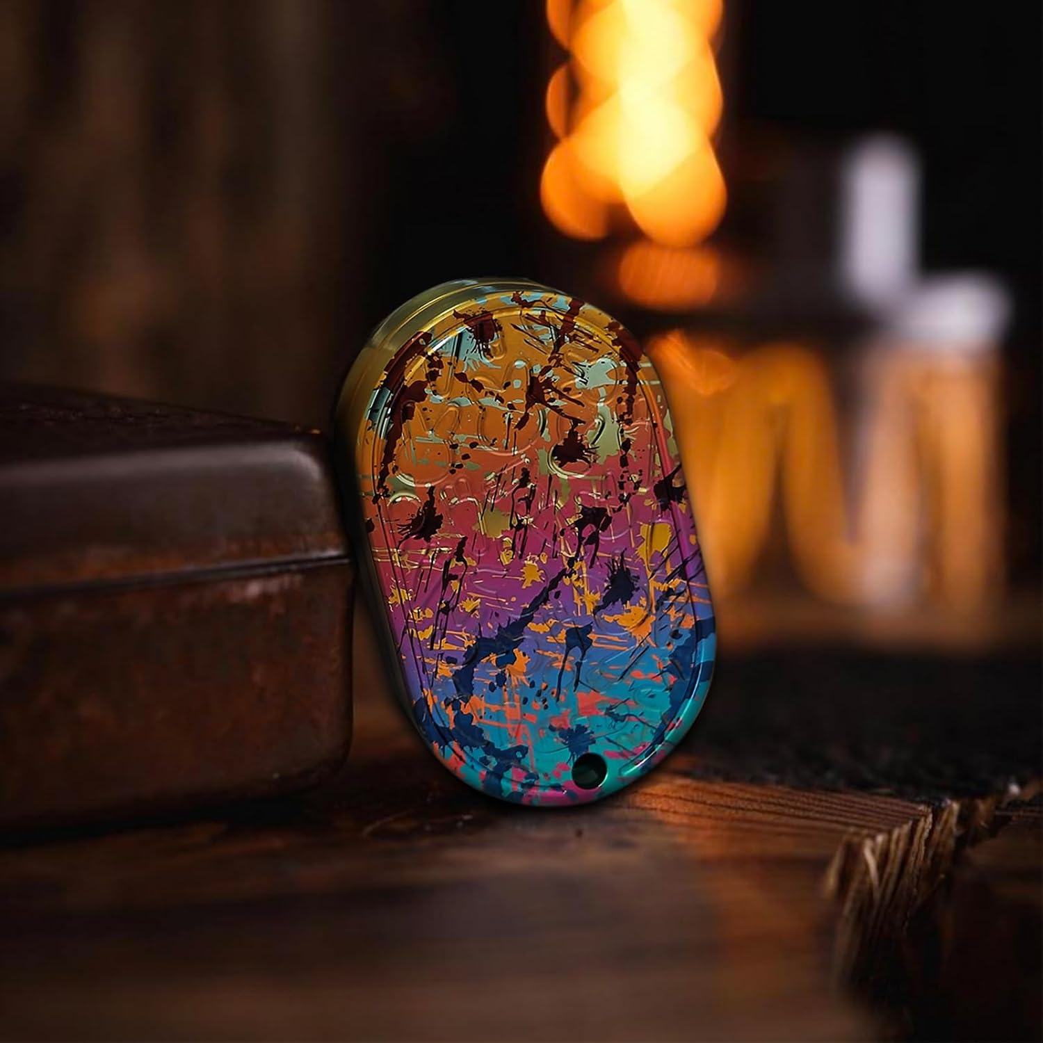 Desperate Rabbit Fidget Slider | Lightweight & Portable | EDC Metal Fidget Toys Adults ADHD Tools Executive Desk Toy for Keep Focus & Anxiety Relief (Titanium Colorful)
