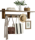 Durango Industrial Wood Coat Hook Entryway Shelf, Home Storage, Accent Furniture, Living Room Furniture, Rustic, Farmhouse, Industrial, Solid Wood