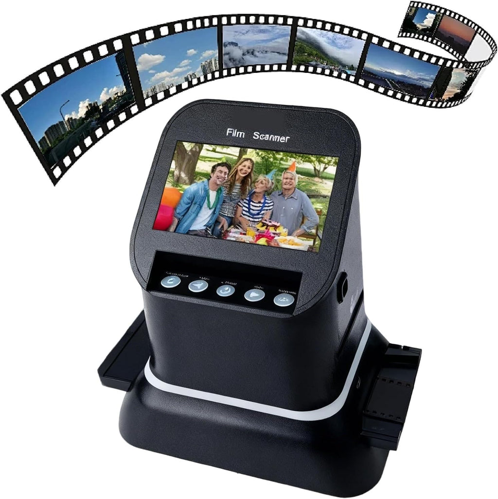 22MP Professional Film Scanner for 35mm & 120 Medium Format 4.3' LCD Screen High-Resolution Negative & Slide Digitizer for Photo Archiving