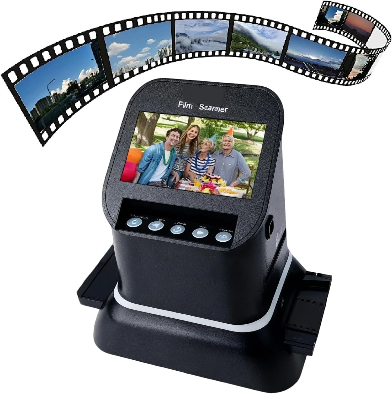 22MP Professional Film Scanner for 35mm & 120 Medium Format 4.3' LCD Screen High-Resolution Negative & Slide Digitizer for Photo Archiving