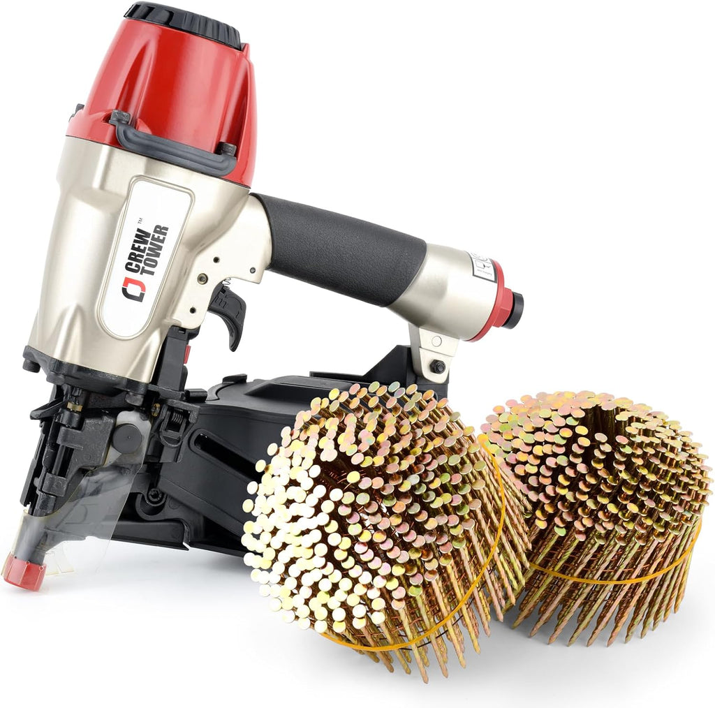 15 Gauge 1-1/4-Inch to 2-1/2-Inch Siding Nail Gun and 3600 Count 2-1/2' x .090 Coil Nails Set