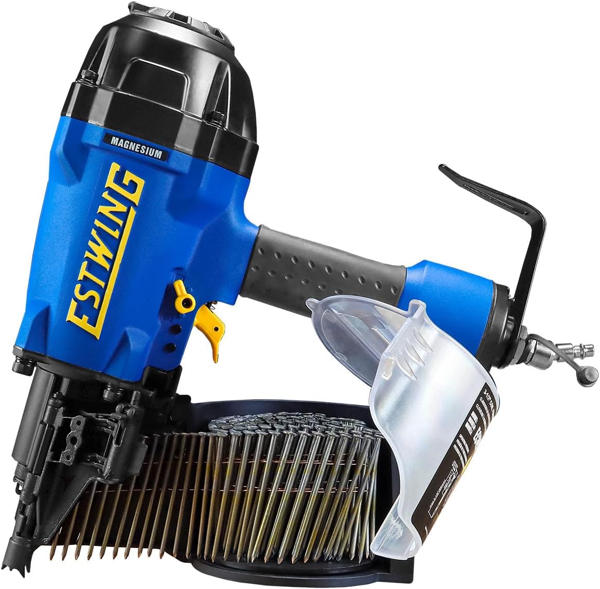 Estwing ECN90 Pneumatic 15 Degree 3-1/2' Coil Framing Nailer with 1/4' NPT Industrial Swivel Fitting and Bag