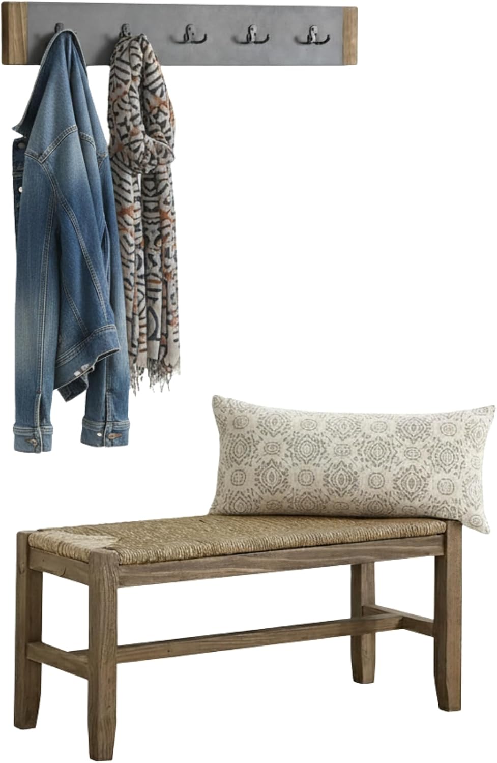 Alaterre Furniture Newport Coat Hook, Concrete Gray