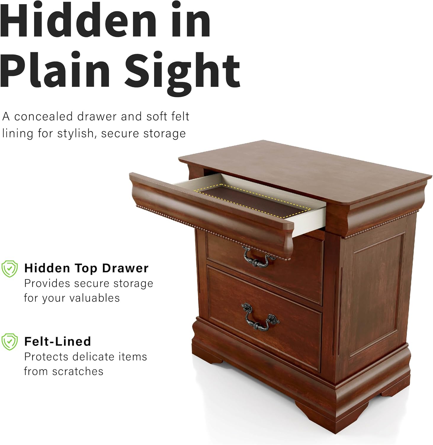 24/7 Shop at Home , nightstands, Cherry Lumis