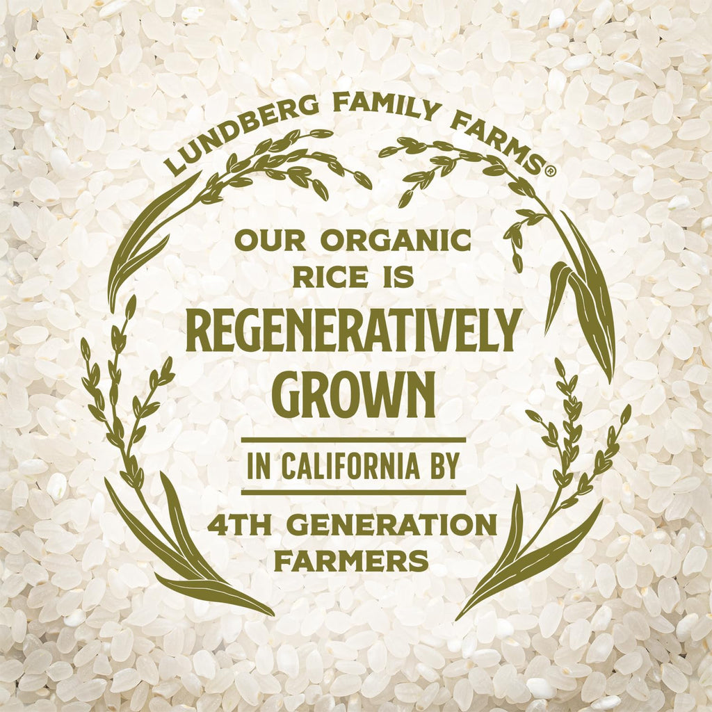 Lundberg Organic Sushi Rice, Bulk, Sticky White Japanese-Style Short Grains, Responsibly Grown in California, 25 Lbs