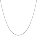 Kooljewelry 18k White Gold 1 mm Round Cable Chain Necklace (16, 18, 20, 22, 24, 30 or 36 inch)