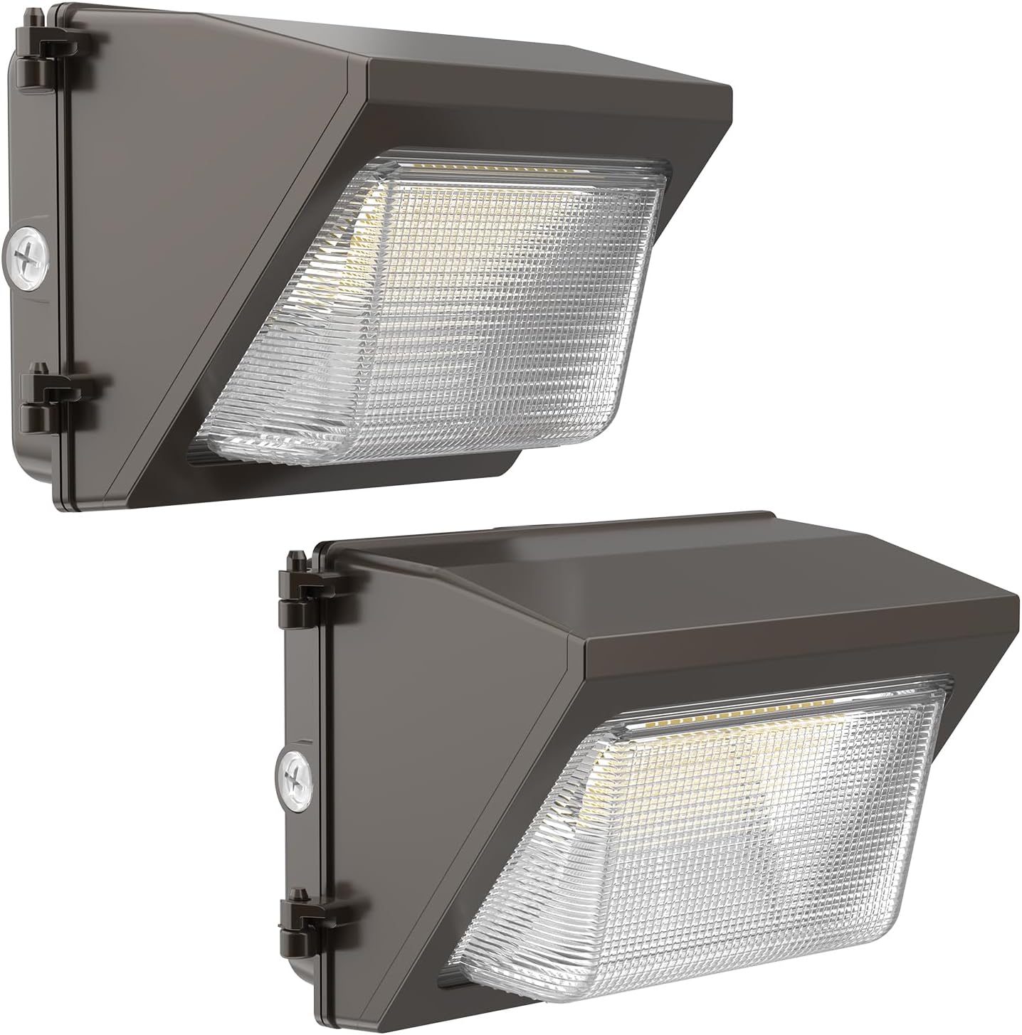 HYPERLITE LED Wall Pack Light 50W 2Packs with Dusk-to-Dawn Photocell,Glass Lens 6750LM LED Wall Packs Outdoor Lighting,Wall Pack Lights Outdoor Led for Yard Barn Parking Lots Warehouse UL Listed