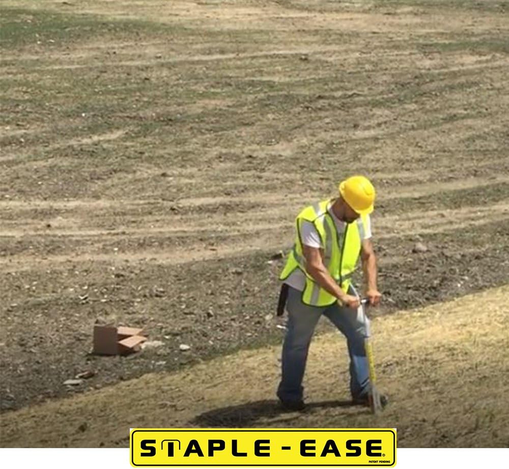 Staple Ease Circle Top Driver – Landscape Staple Driver Tool for Sod Staples & Ground Anchors, Slide Hammer Installation Tool, Heavy Duty Ergonomic Design, Works in Hard & Frozen Soil, Made in USA