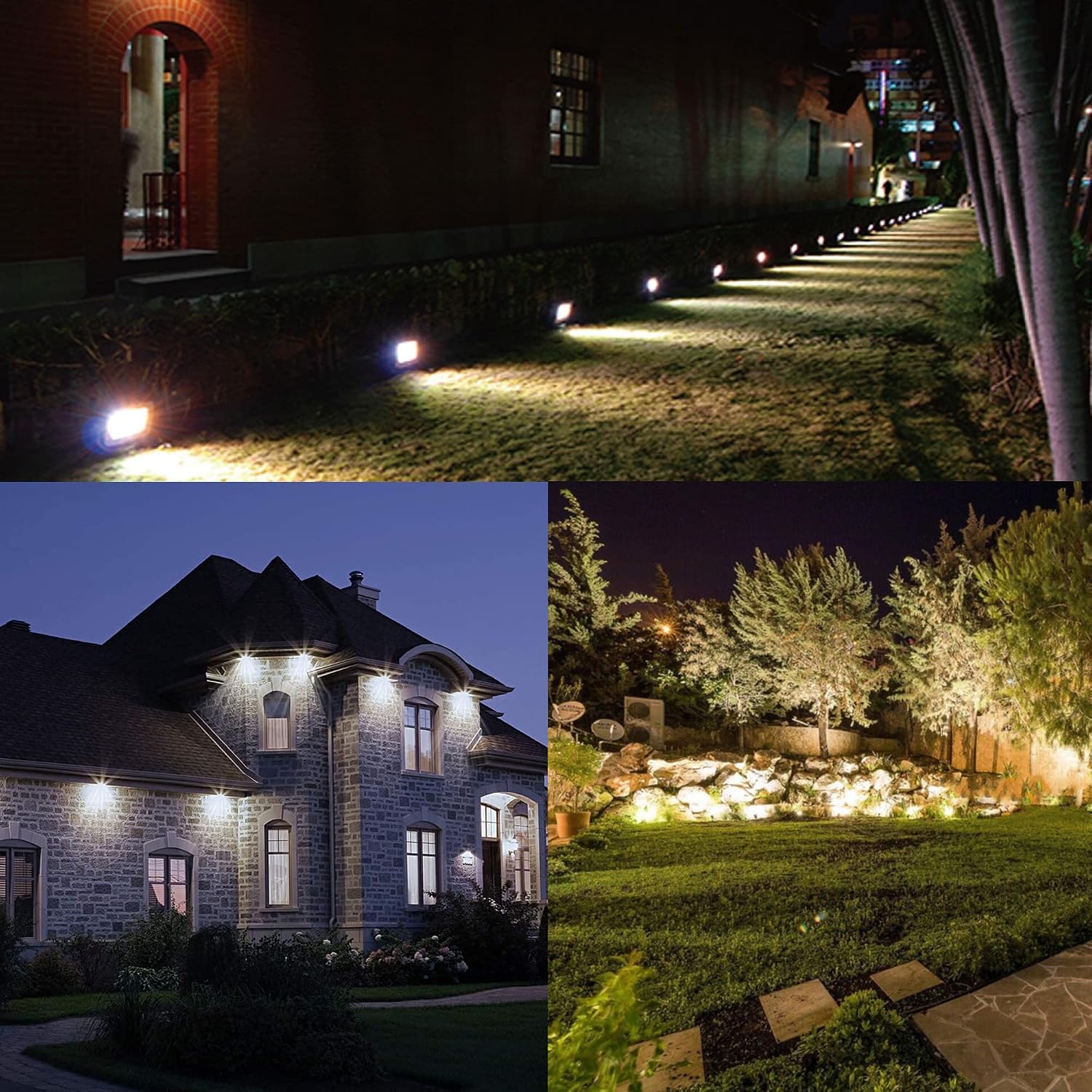 Dusk to Dawn 150W Outdoor LED Flood Light with 1/2' Knuckle Mount (Plate Included), 5000K 21000LM 100-277V, ETL Waterproof LED Security Flood Lighting for Sign/Flagpole/Tree/Yards/Advertising Boards