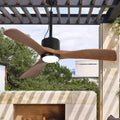42' Outdoor Ceiling Fan with Light & Remote - IP65 Waterproof Plug in Hanging Fan, 6-Speed Upgrade DC Motor, 1600LM Dimmable LED for Patio, Porch, Gazebo, Pergola,Brown