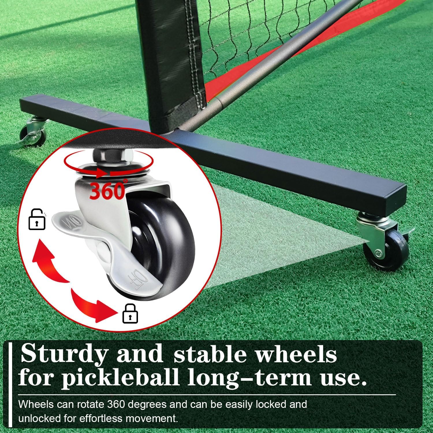Portable Pickleball Net Set, 22FT Pickle Ball Net with Paddle Set of 4 | Regulation Size Net, Weather Resistant Steel Frame, Outdoor Pickleballs and Carry Bag, Easy Setup for Driveway, Backyard