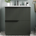 Christopher Knight Home Byron 30' Bathroom Vanity with Sink, Modern Freestanding Bathroom Sink Cabinet with Drawer, Undermount Vanity Sink Cabinet, Bathroom Storage Cabinet with Sink Combo Set, Green