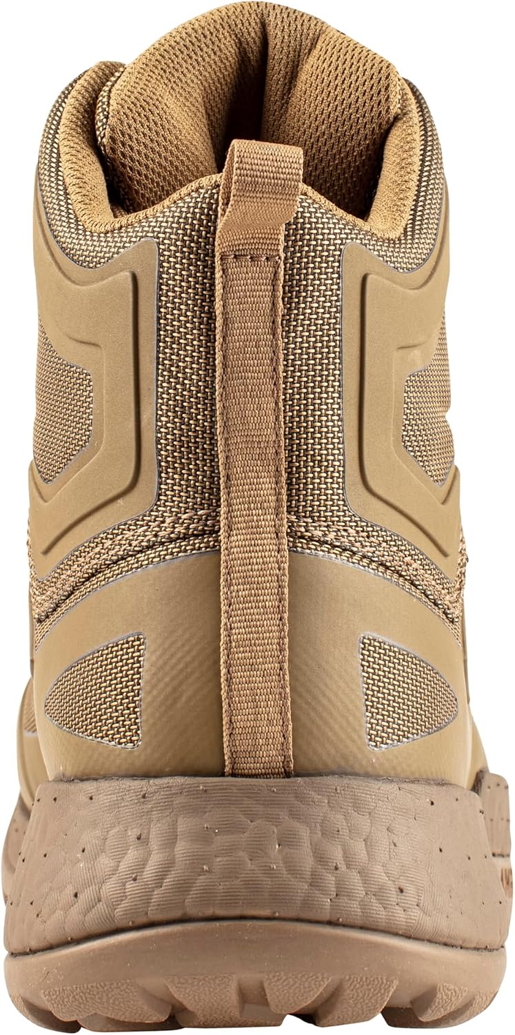 Belleville AMRAP Vapor BV970Z WP T Mid-Cut Boot - Waterproof Work Boots for Men - Slip-Resistant Tactical Shoes for Men - Traction Rubber Outsole - Combat Boot Form - Flat Heel Design