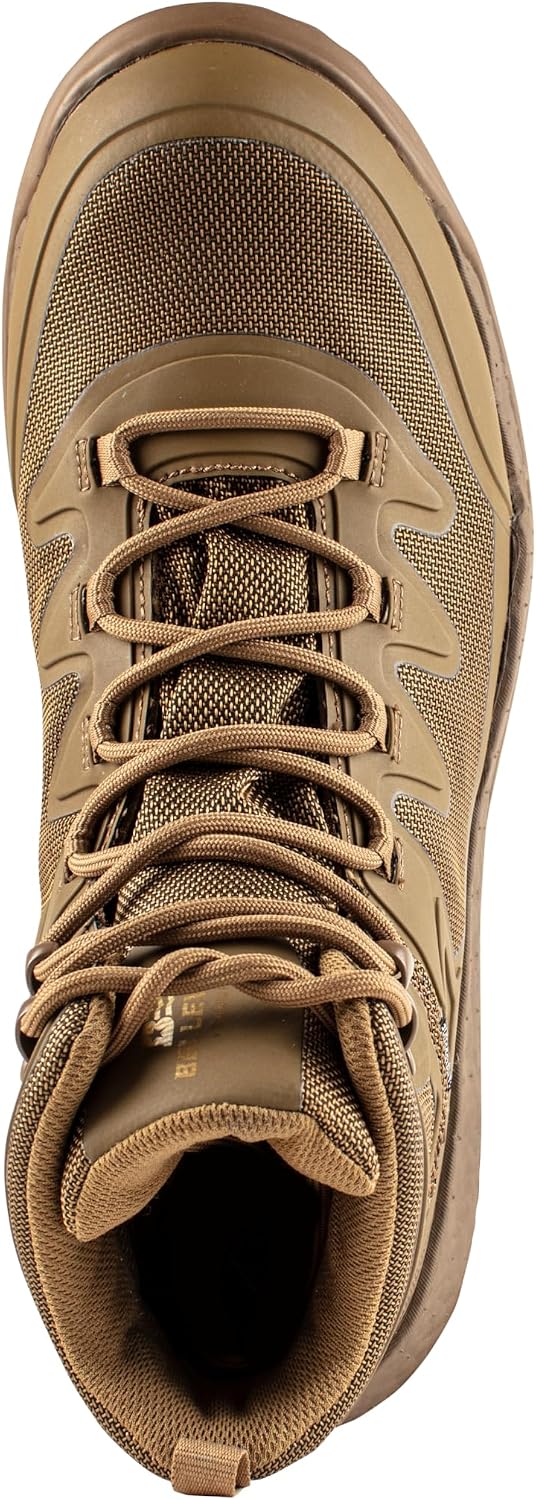 Belleville AMRAP Vapor BV970Z WP T Mid-Cut Boot - Waterproof Work Boots for Men - Slip-Resistant Tactical Shoes for Men - Traction Rubber Outsole - Combat Boot Form - Flat Heel Design