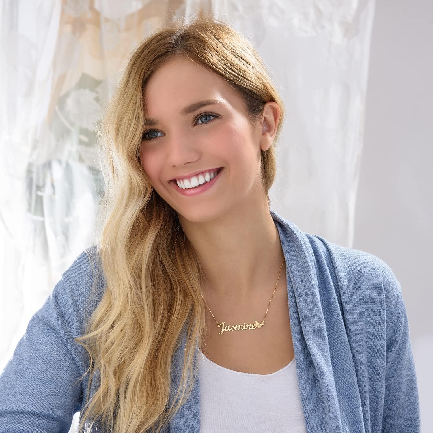Theo Grace Personalized Name Necklace for Women – Choose Your Style - Custom Nameplate Pendant in Sterling Silver/Gold – Dainty Minimalist Jewelry Gift for Mom, Girlfriend, Birthday, Mother's Day