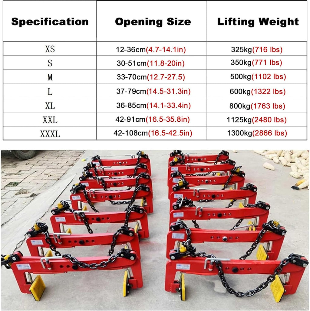 Granite Slab Lifting Clamp Curb, Adjustable Opening Stone Steel Plate Carrying Fixture, Island Roadside Vertical Lifting Pliers(36-85cm(14.1-33.4in))