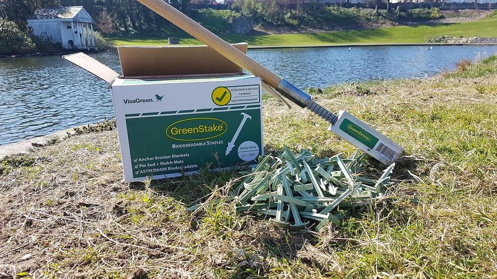 GreenDriver Installation Tool for Biodegradable Staples – Contractor Grade, Fits 4' & 6' GreenStake Staples – Fast Single-Load Staple Driver for Erosion Blankets, Turf, and Landscape Fabric