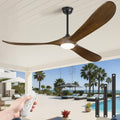 72' Ceiling Fans with Lights and Remote Control, Outdoor Ceiling Fan with Lights High CFM Quiet 3 Blade Wood Walnut Ceiling Fan, Oil Rubbed Bronze