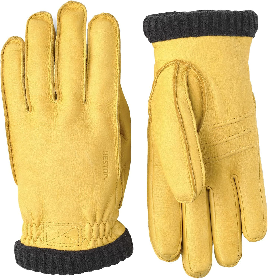 Hestra Deerskin Primaloft Rib Glove, Insulated Leather Glove for Work & Everyday Use