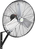 hykolity 6500 CFM 24 in. High Velocity Industrial Wall Fan, 3-Speed, Heavy Duty Wall Mount Oscillating Shop Fan for Commercial, Warehouse, Garage, Workshops, Factory and Jobsites- UL Listed