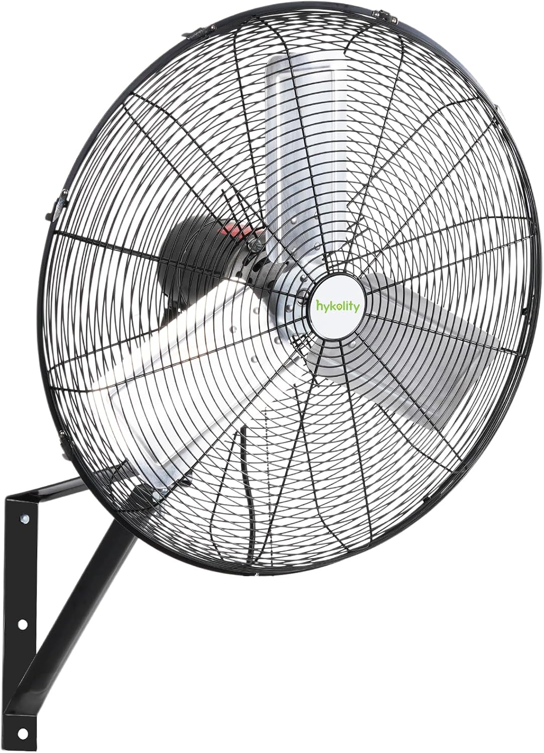 hykolity 6500 CFM 24 in. High Velocity Industrial Wall Fan, 3-Speed, Heavy Duty Wall Mount Oscillating Shop Fan for Commercial, Warehouse, Garage, Workshops, Factory and Jobsites- UL Listed