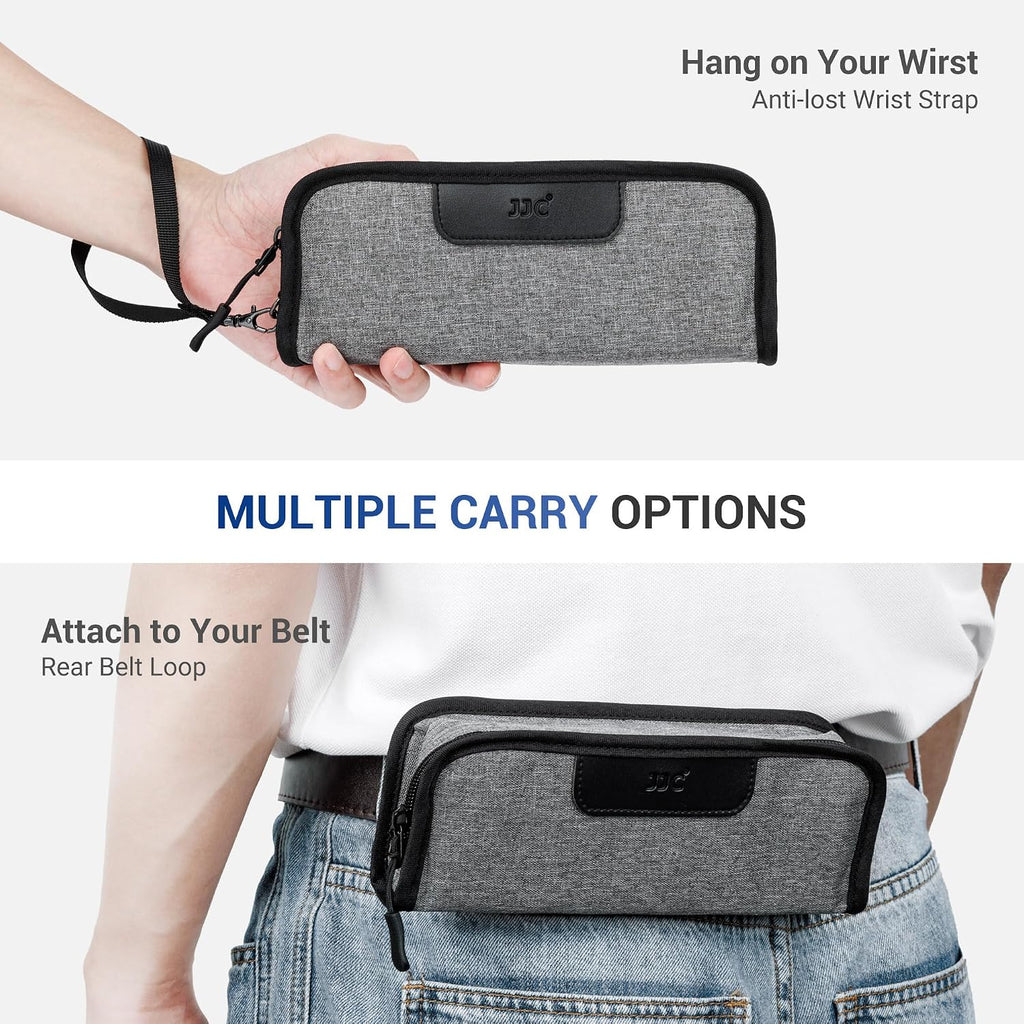 JJC Negative Film Digitizer with Durable Film Storage Pouch for 135 35mm Film, Negative to Digital Converter with Adjustable Brightness LED Backlight & Slider Rail