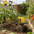 20V Cordless Tiller Cultivator for Gardening,w/Charger + 2000mAh/4000mAh Power Supply,48 Steel Tines Electric Rototiller,for Vegetable Garden 2000mAh