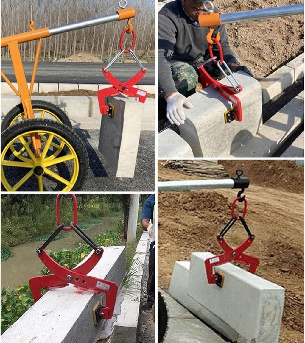 Granite Slab Lifting Clamps, Vertical Stone Lifting Clamps 2.3-11.8in, Marble Heavy Duty Stone Carrying Lifting Clamps, Scissor Lifting Clamp for Lifting Handling Transporting(Opening Size 2.3-7in)