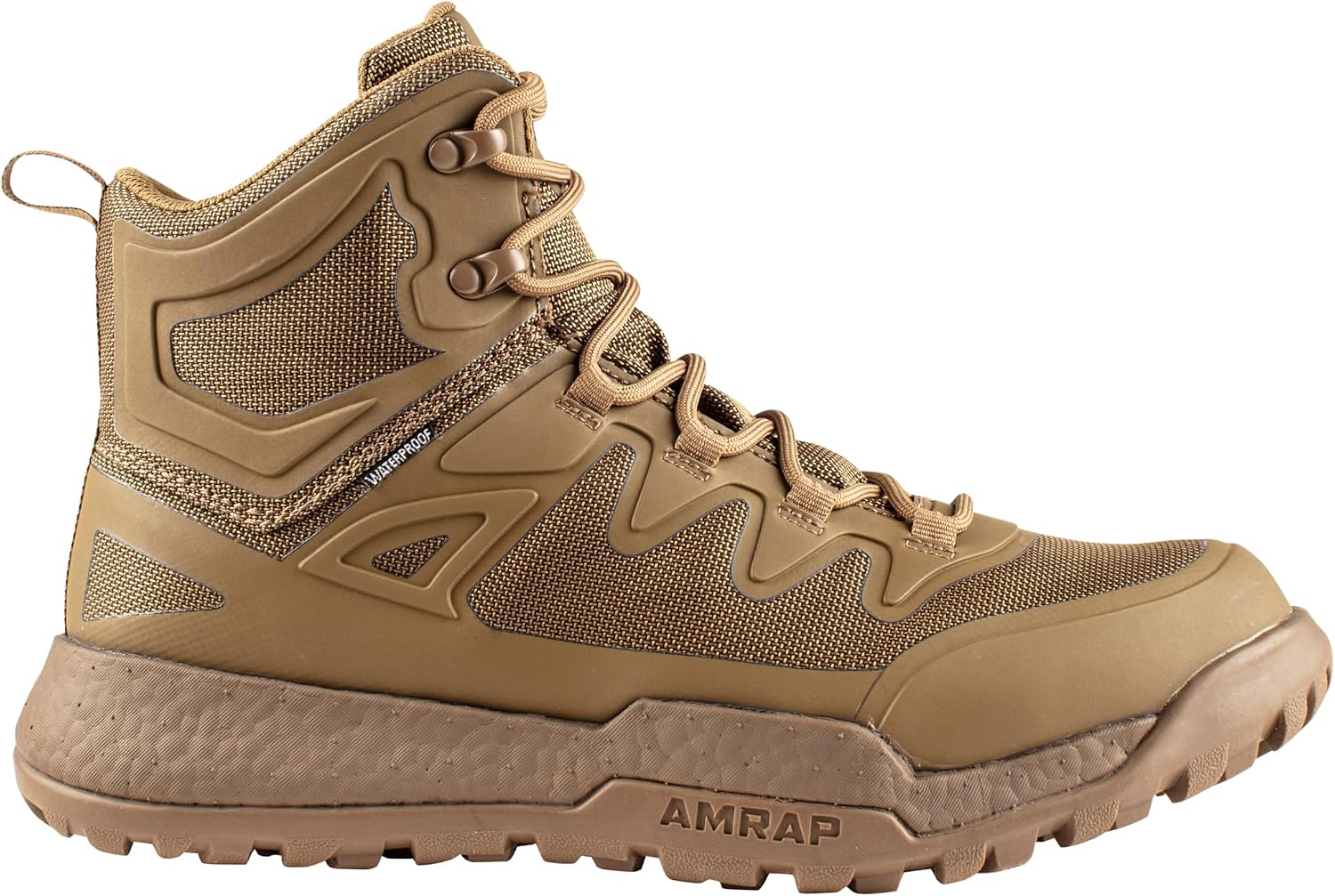 Belleville AMRAP Vapor BV970Z WP T Mid-Cut Boot - Waterproof Work Boots for Men - Slip-Resistant Tactical Shoes for Men - Traction Rubber Outsole - Combat Boot Form - Flat Heel Design
