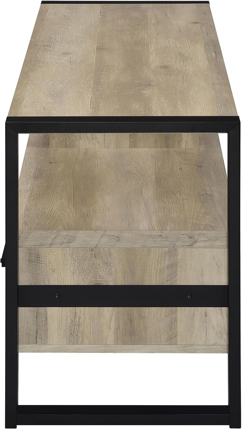 Coaster Home Furnishings - James - Engineered Wood & Metal - 48-inch 2-Drawer TV Stand with Stacked Design, 2 Open Compartments - Living Room - Distressed Pine - 704271