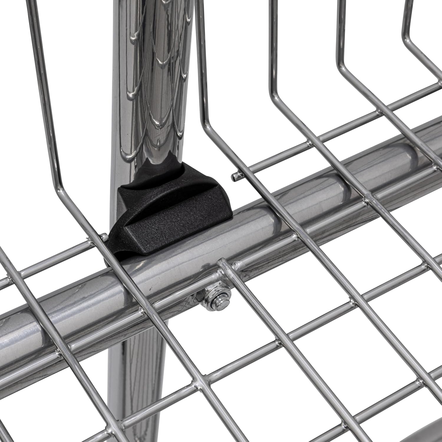 Household Essentials 6028-1 Rolling Laundry Cart with Hanging Bar - Chrome Finish, STORAGE, Metallic