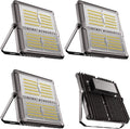 Upgrade 300W Outdoor Flood Lights AC100-277V LED Stadium Lights 45000Lm (1200W Eqv.) LED Flood Lights with 2 Modules, IP65 Waterproof Area Lighting with Adjustable U Bracket-4Pack
