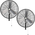 hykolity 30 inch High Velocity Industrial Wall Fan, 9500 CFM 3-Speed Wall Mount Oscillating Fan, Heavy Duty Shop fan for Garage, Warehouse, Workshops, Commercial and Factory, UL Listed, 2 Pack