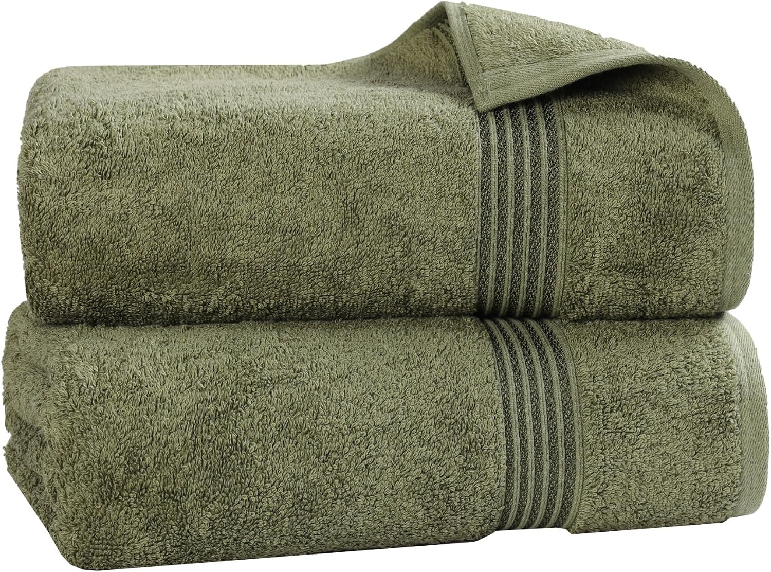 Superior Egyptian Cotton Bath Sheet Set, Oversized Towels for Home Bathroom, Master, Guest Bath, Decor Essentials, Quick Dry, Absorbent, Large Body Towel, Spa, Hotel, Resort, Set of 2, Forest Green