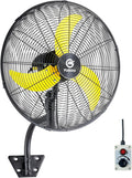 FUGOO 20'' Outdoor Quiet Oscillating Wall Fan With All Sealed Brushless DC Motor,4-Speed Waterproof Outdoor Fan, Heavy Duty Industrial Wall Mount Fans for House,Patios,Commercial,Garage,4000CFM