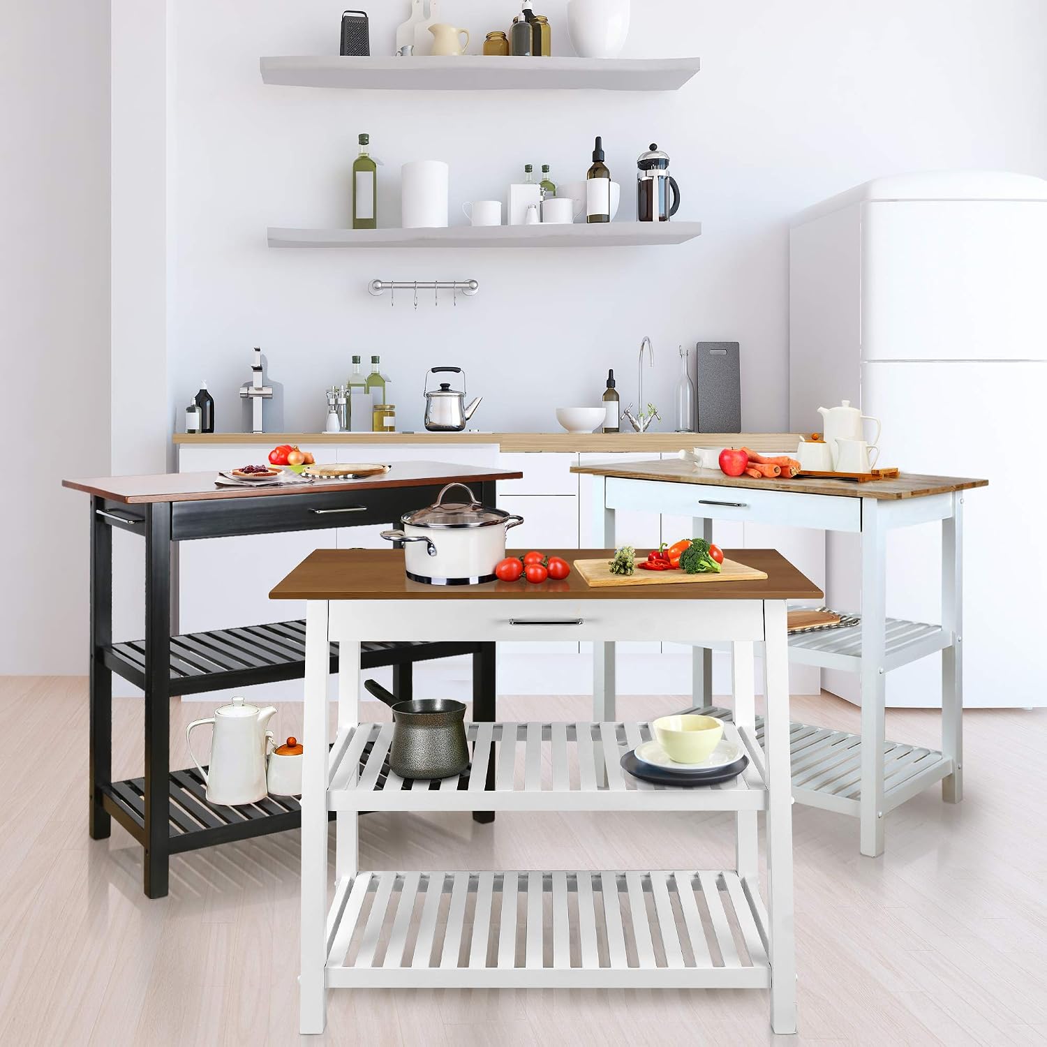 Kitchen Island with Solid American Cherry Top