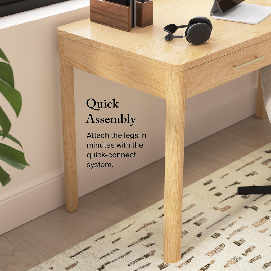 Bush Home Vera 54W Writing Desk, Home Office Furniture, Vera Collection, Natural White Oak
