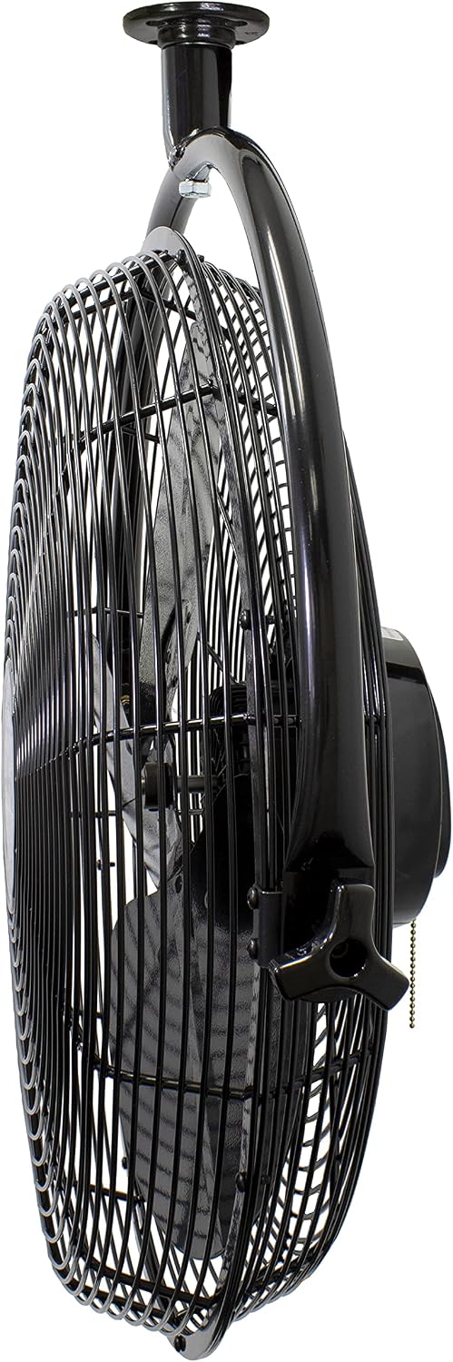 Air King 9320 20-Inch 1/6-Horsepower Industrial Grade Ceiling Mount Fan with 3,670-CFM, Black Finish