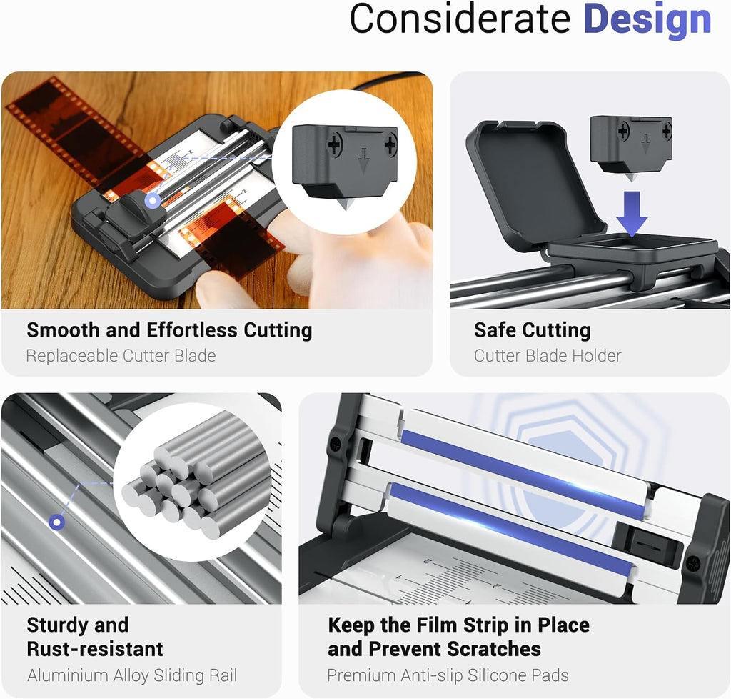 Film Digitizing Adapter Set + Slide Film Cutter：35MM Negative Film Set with Slide Film Cutter