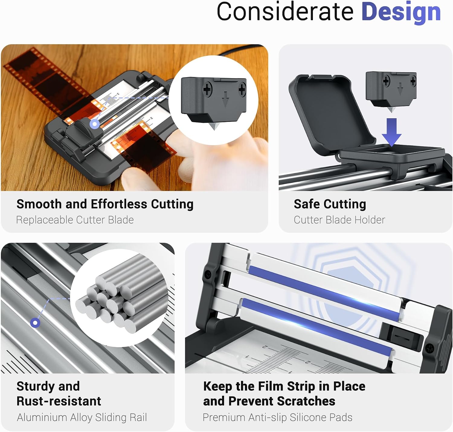 Film Digitizing Adapter Set + Slide Film Cutter：35MM Negative Film Set with Slide Film Cutter