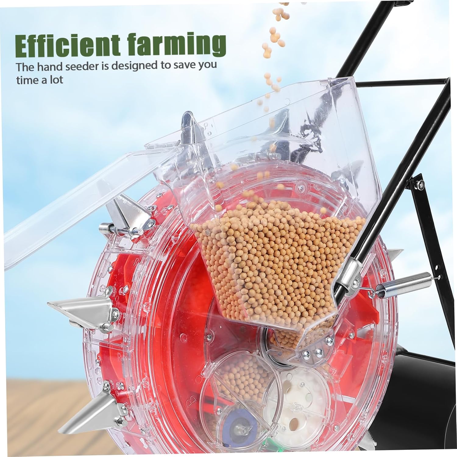 Happyyami Hand- for Garden Planting Multi-Functional Manual and Fertilizer Applicator Precision Control for Efficient Sowing of Corn and Soybeans