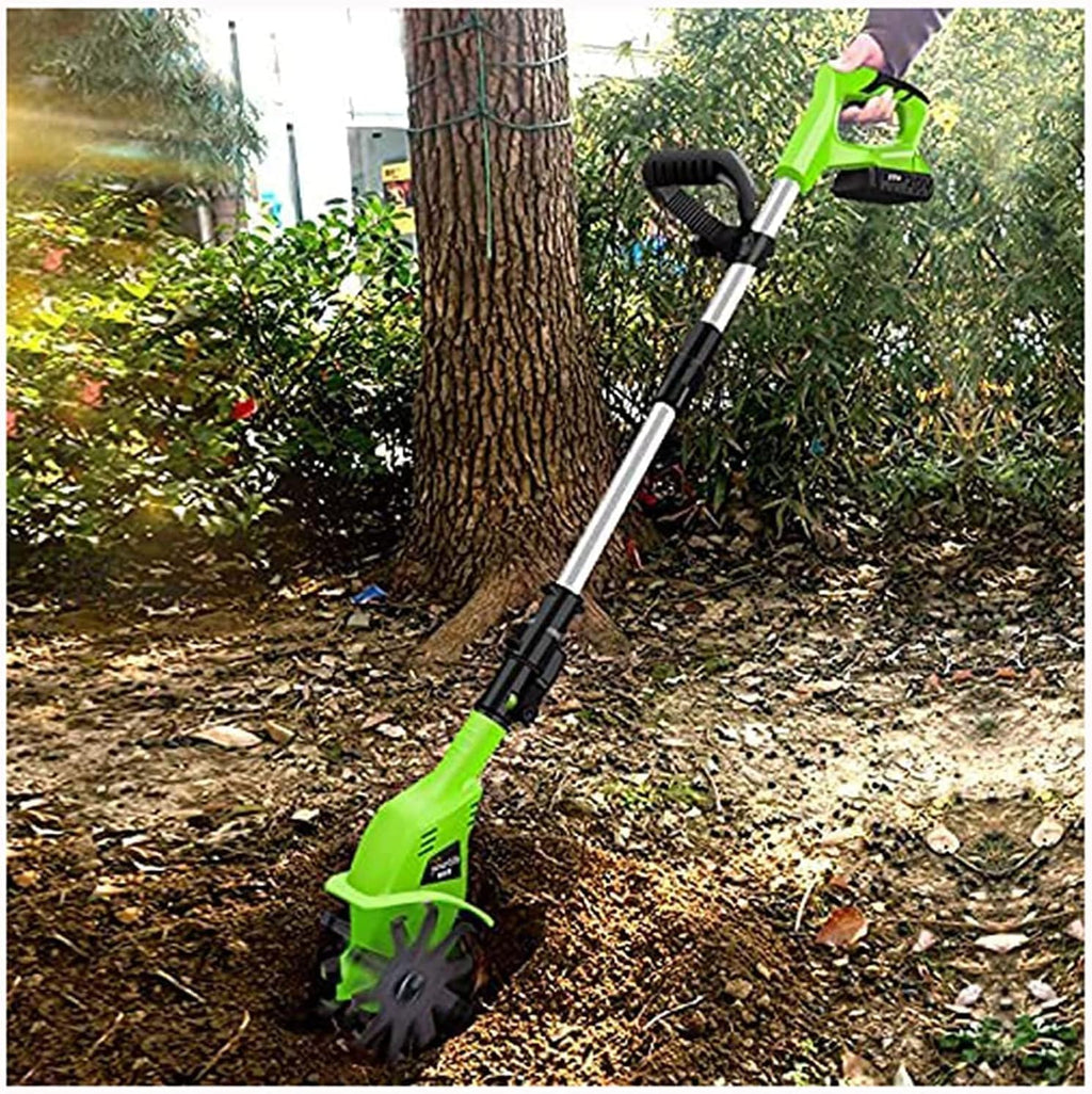 MAibuL LNNW Garden Cultivator Handheld Portable Electric Tiller, with 4000Mah Rechargeable Battery and Charger, for Vegetable Gardens Garden Tiller for Garden, Vegetable Plots