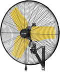CCGIRU 8800 CFM 26' Outdoor Commercial Wall Fan Oscillating, IP44 Waterproof Wall Mount Fan, Heavy Duty, 3 Speed, Adjustable Tilt for Factory, Warehouse, Garage, ETL Listed