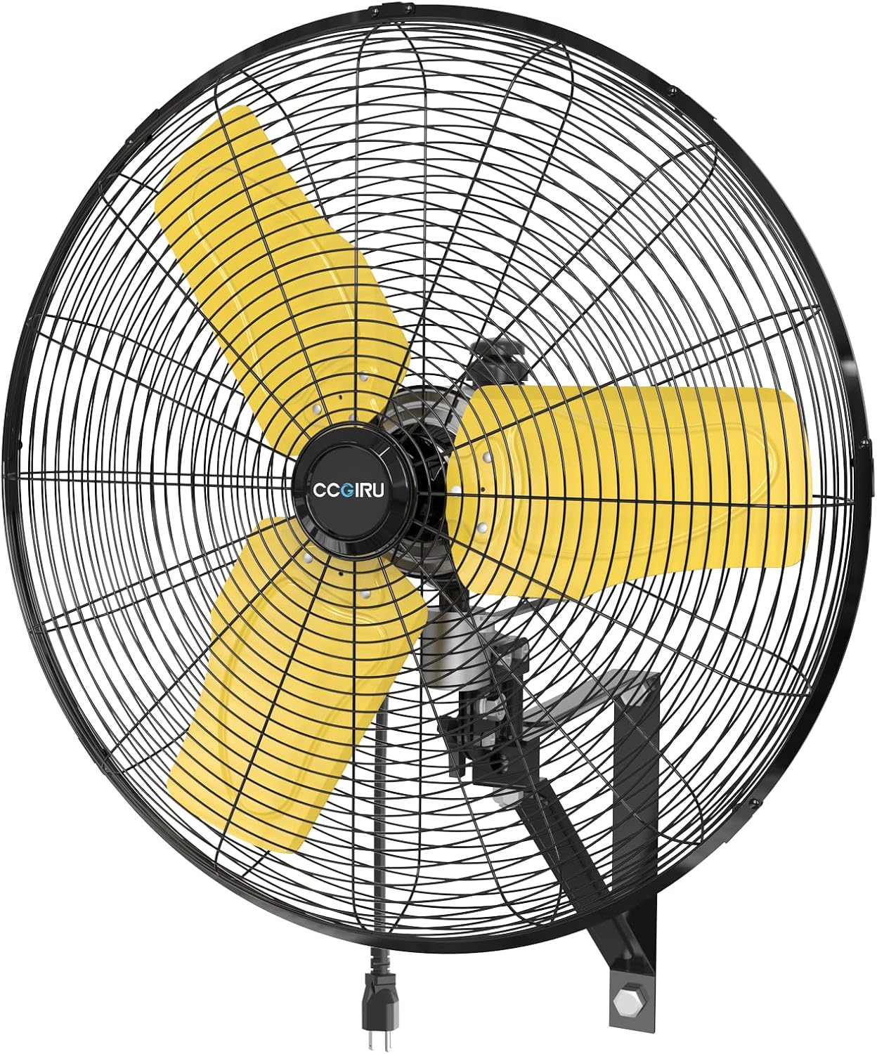 CCGIRU 8800 CFM 26' Outdoor Commercial Wall Fan Oscillating, IP44 Waterproof Wall Mount Fan, Heavy Duty, 3 Speed, Adjustable Tilt for Factory, Warehouse, Garage, ETL Listed