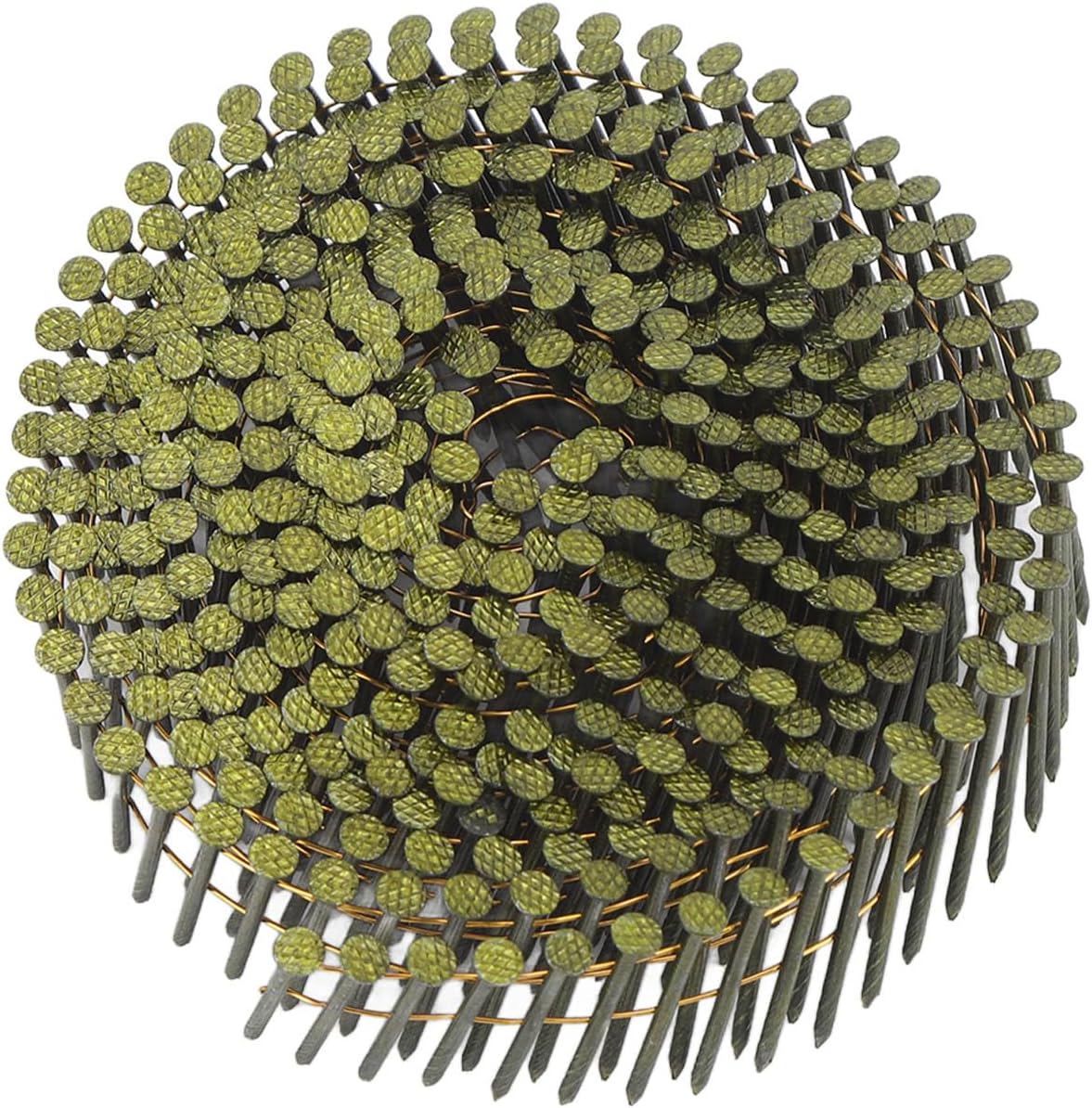 Omabeta 40 Rolls 16000 Counts 15 Degree Wire Coil Siding Nails Steel Thread Coil Nails for Cladding Pallet Construction Roofing Fencing