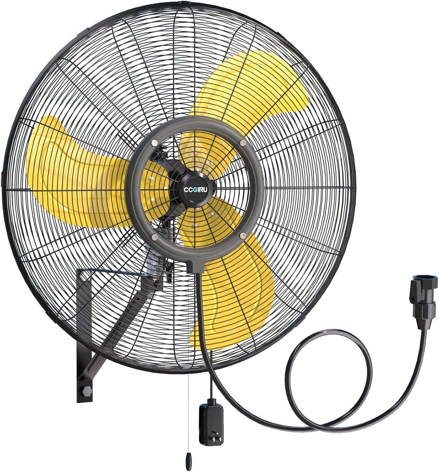 CCGIRU 9600 CFM 30' Outdoor Wall Mount Fans, High Velocity 3-Speed Waterproof Professional Oscillating Wall Fan, Heavy Duty Industrial Fan for Commercial, Garage, Warehouse, UL Listed