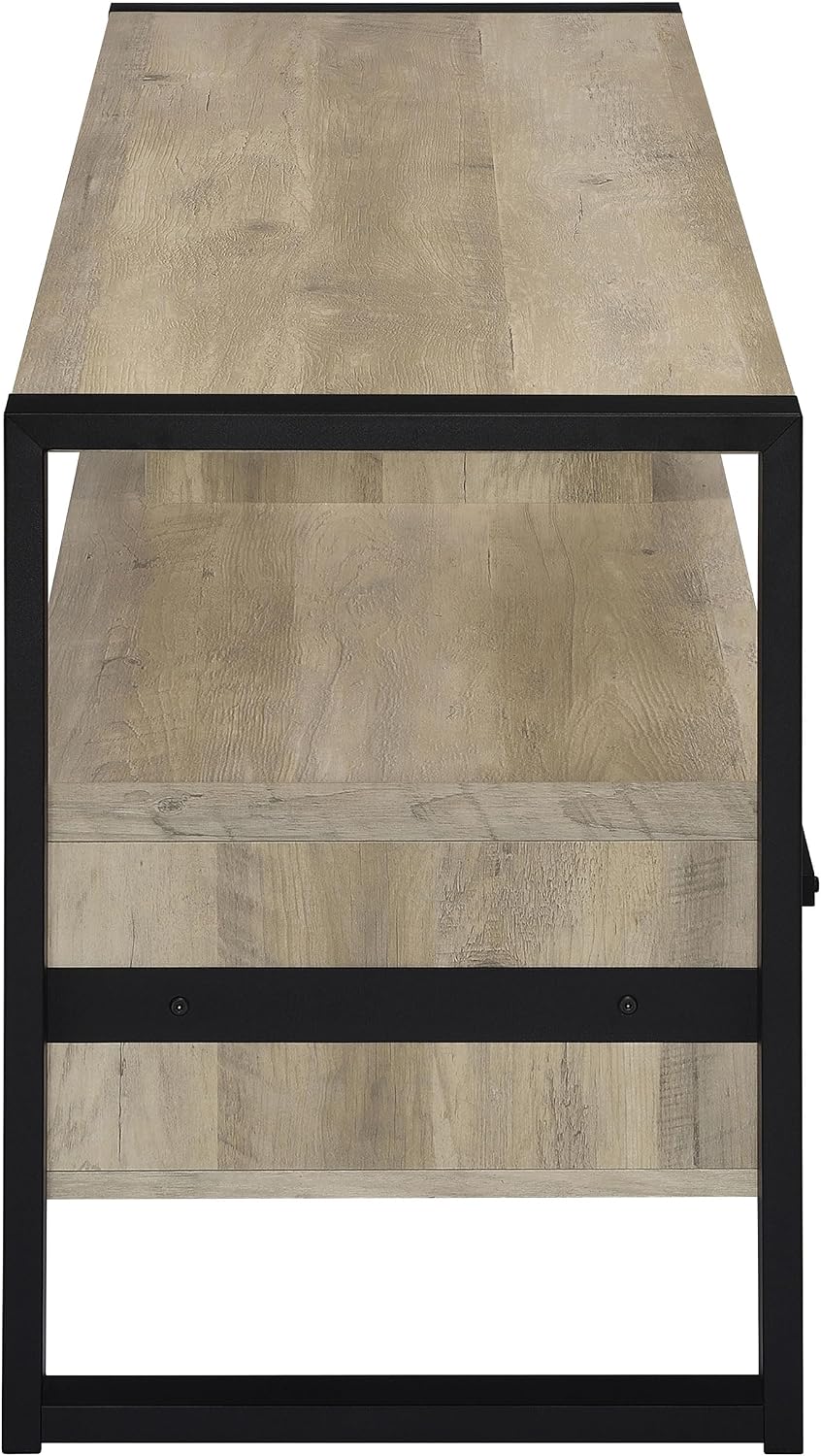 Coaster Home Furnishings - James - Engineered Wood & Metal - 48-inch 2-Drawer TV Stand with Stacked Design, 2 Open Compartments - Living Room - Distressed Pine - 704271