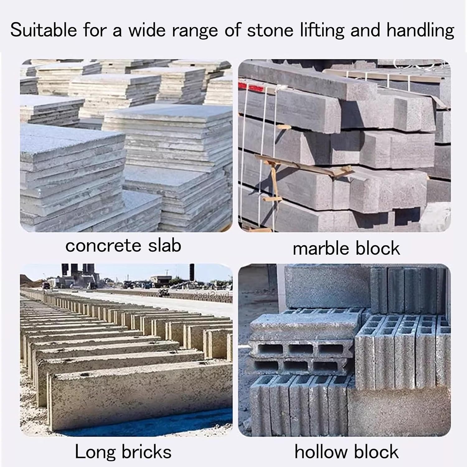 Granite Slab Lifting Clamp, Heavy Duty Stone Lifting Clamp, Load Capacity Up to 573-716 Lbs (260-325 Kg), Adjustable Scissor Liftings Clamp(9in)