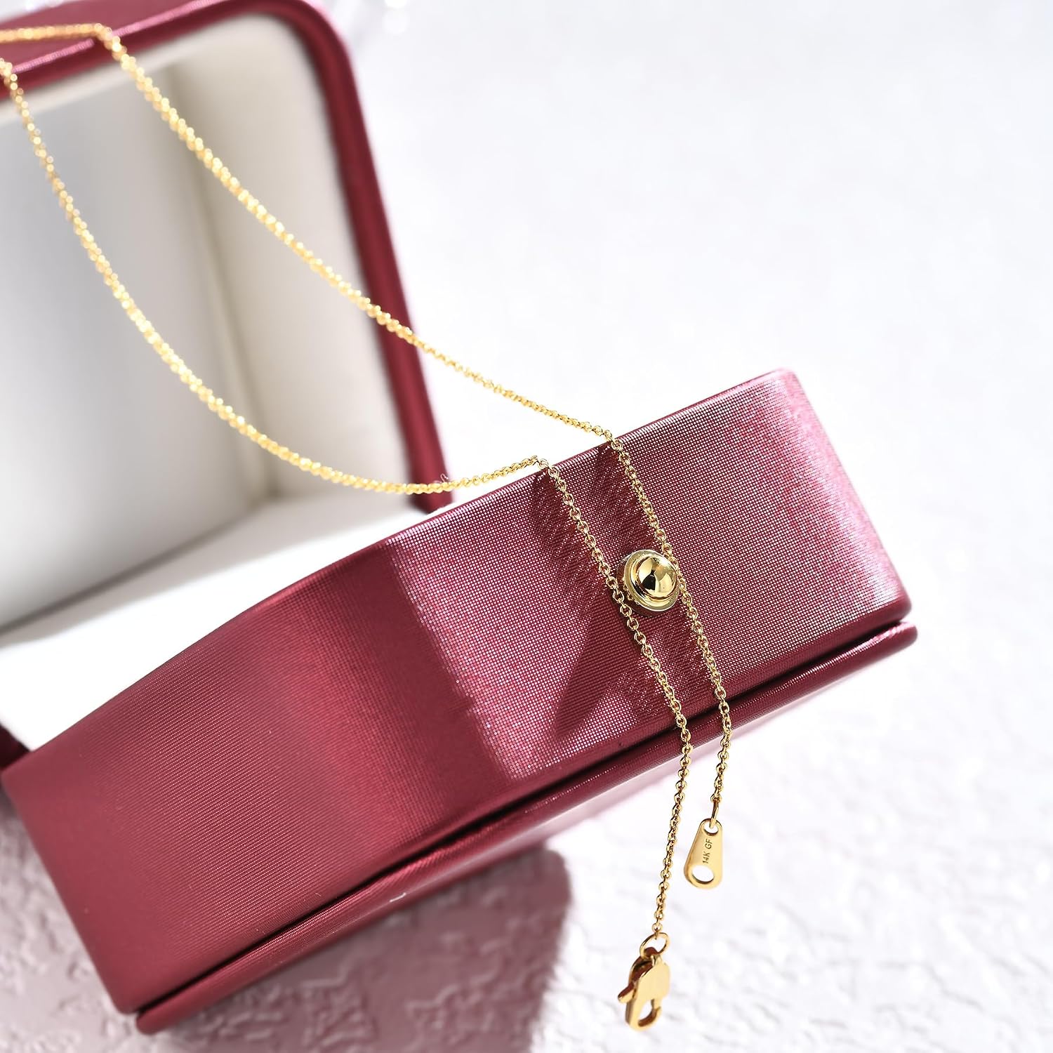 1mm Gold Box Chain Necklace 14K Gold Cable Link Chains for Women and Men Dainty Non-tarnish Necklaces Unisex Gold Jewelry Gifts Sweat Proof and Fade Resistant Lifetime Quality