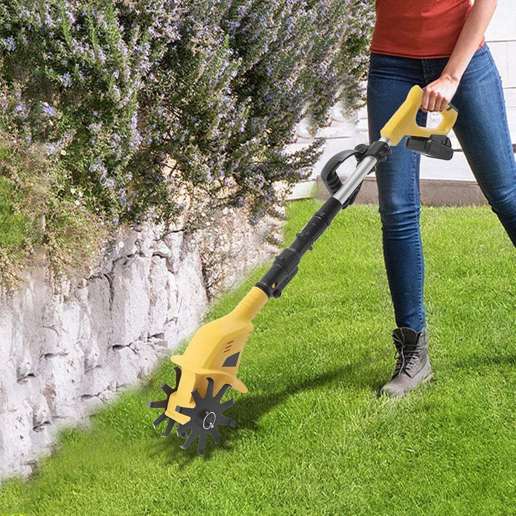 TFCFL Cordless Garden Tiller Electric Cultivator Rototiller Yard Lawn Power Tools 20V (20V)
